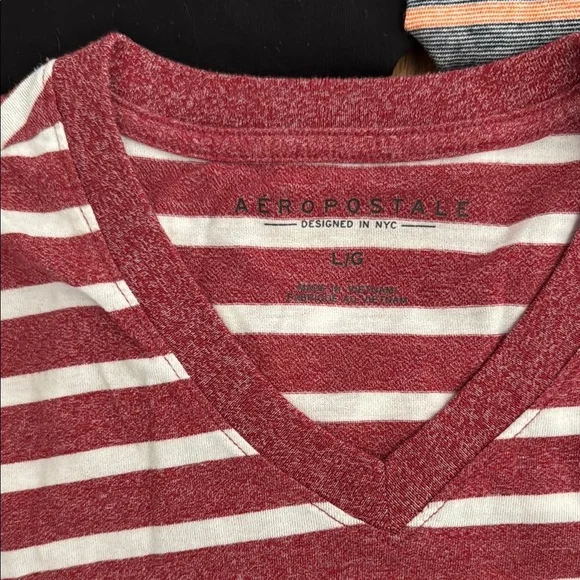 Assorted Men's T-Shirts - Black, Gray, Red Stripes - Picture 5 of 6